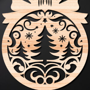 Intra απο ξύλο plywood 3mm-4mm πάχος – Απλή κοπή Χριστουγεννιάτικο στολίδι Δίασταση  20x20 cm INTRAFABR-110143571