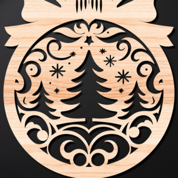 Intra απο ξύλο plywood 3mm-4mm πάχος – Απλή κοπή Χριστουγεννιάτικο στολίδι Δίασταση 20x20 cm INTRAFABR-110143571 - Image 1