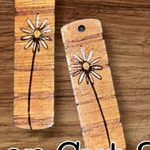Intra απο ξύλο plywood 3mm-4mm πάχος – Απλά σκουλαρίκια Daisy Bar Δίασταση  5x5 cm INTRAFABR-94867063
