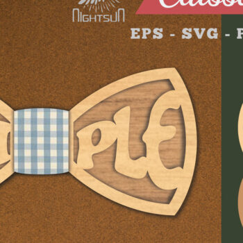 Intra απο ξύλο plywood 3mm-4mm πάχος – Απλό παπιγιόν κοπής με λέιζερ Δίασταση 20x20 cm INTRAFABR-112130694 - Image 1