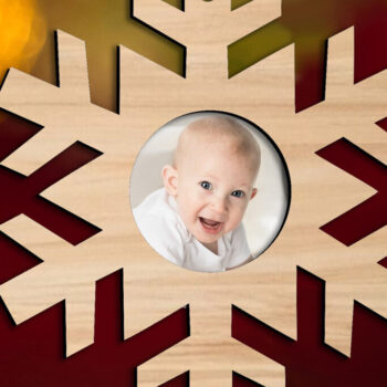 Intra απο ξύλο plywood 3mm-4mm πάχος – Simple Snowflake Το πρώτο μου χριστουγεννιάτικο δέντρο Δίασταση 20x20 cm INTRAFABR-108118466 - Image 2