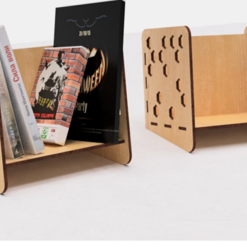 Intra απο ξύλο plywood 3mm-4mm πάχος – Απλό αρχείο κοπής με λέιζερ σε επιτραπέζια βιβλιοθήκη Δίασταση 20x20 cm INTRAFABR-118216025 - Image 1