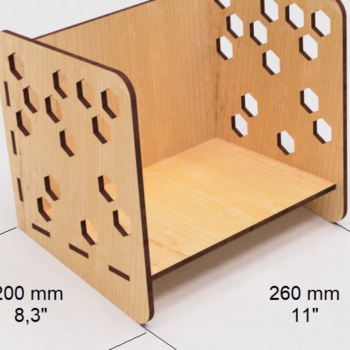 Intra απο ξύλο plywood 3mm-4mm πάχος – Απλό αρχείο κοπής με λέιζερ σε επιτραπέζια βιβλιοθήκη Δίασταση 20x20 cm INTRAFABR-118216025 - Image 2