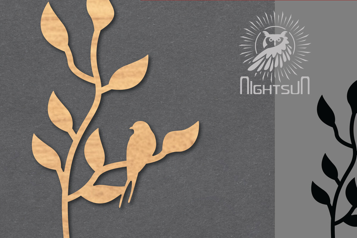 Intra απο ξύλο plywood 3mm-4mm πάχος – Διακόσμηση Single Bird2 Δίασταση  20x20 cm INTRAFABR-119764428