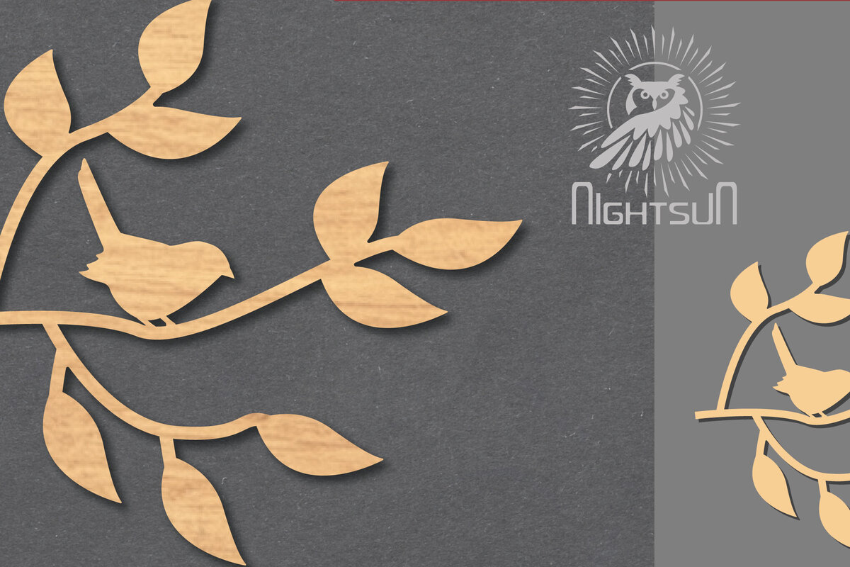 Intra απο ξύλο plywood 3mm-4mm πάχος – Διακόσμηση Single Bird2 Δίασταση  20x20 cm INTRAFABR-116549686