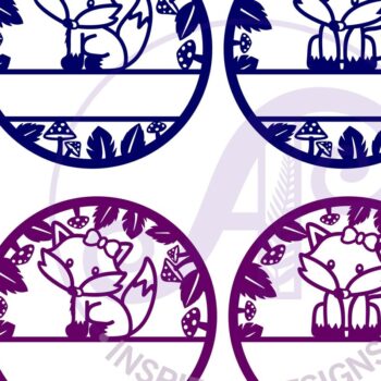 Intra απο ξύλο plywood 3mm-4mm πάχος – Single Fox Name Sign 4 Option Files Δίασταση 40x30 cm INTRAFABR-69906950 - Image 2