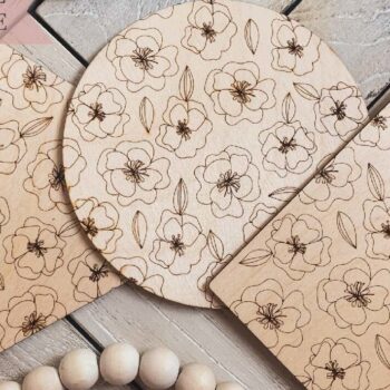 Intra απο ξύλο plywood 3mm-4mm πάχος – Πακέτο λουλουδιών μονόγραμμων Δίασταση  20x20 cm INTRAFABR-70851062 - Image 5