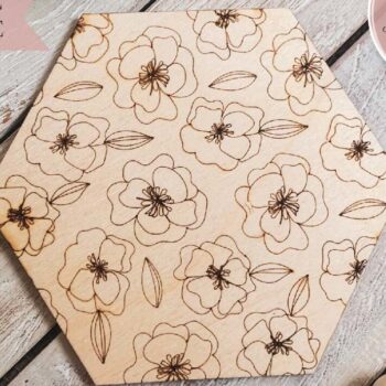 Intra απο ξύλο plywood 3mm-4mm πάχος – Πακέτο λουλουδιών μονόγραμμων Δίασταση  20x20 cm INTRAFABR-70851062 - Image 7