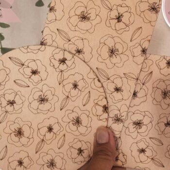 Intra απο ξύλο plywood 3mm-4mm πάχος – Πακέτο λουλουδιών μονόγραμμων Δίασταση  20x20 cm INTRAFABR-70851062 - Image 8