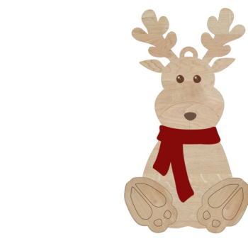 Intra απο ξύλο plywood 3mm-4mm πάχος – Στολίδι καθιστών ελαφιών Δίασταση  20x20 cm INTRAFABR-49938797 - Image 1