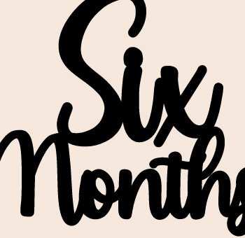 Intra απο ξύλο plywood 3mm-4mm πάχος – Six Months Birthday Cake Topper Δίασταση  20x20 cm INTRAFABR-107462496 - Image 2