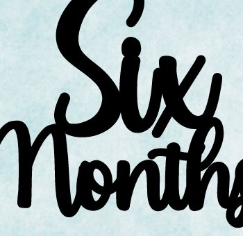 Intra απο ξύλο plywood 3mm-4mm πάχος – Six Months Birthday Cake Topper Δίασταση  20x20 cm INTRAFABR-107462496 - Image 3