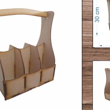 Intra απο ξύλο plywood 3mm-4mm πάχος – Six Pack Beer - Δίασταση 20x20 cm INTRAFABR-24053702 - Image 1