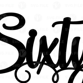 Intra απο ξύλο plywood 3mm-4mm πάχος – Sixty - DIY Cake Topper Δίασταση 20x20 cm INTRAFABR-20089423 - Image 1