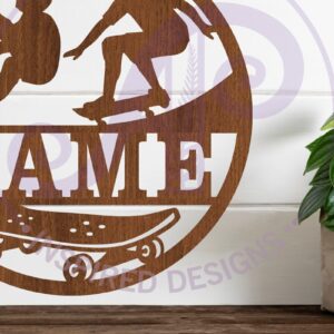 Intra απο ξύλο plywood 3mm-4mm πάχος – Skateboarder Ανδρικό Σήμα Laser Δίασταση  20x20 cm INTRAFABR-94029285