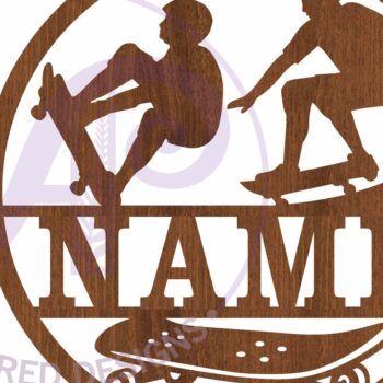 Intra απο ξύλο plywood 3mm-4mm πάχος – Skateboarder Ανδρικό Σήμα Laser Δίασταση 20x20 cm INTRAFABR-94029285 - Image 3