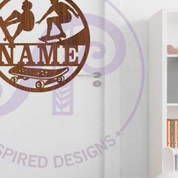 Intra απο ξύλο plywood 3mm-4mm πάχος – Skateboarder Ανδρικό Σήμα Laser Δίασταση 20x20 cm INTRAFABR-94029285 - Image 4