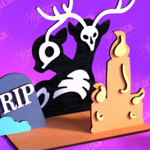 Intra απο ξύλο plywood 3mm-4mm πάχος – Skeleton Animals Shelf Sitter | Αρχείο CNC Δίασταση  20x20 cm INTRAFABR-102240086