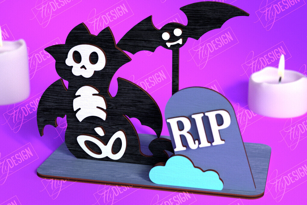 Intra απο ξύλο plywood 3mm-4mm πάχος – Skeleton Animals Shelf Sitter | Αρχείο CNC Δίασταση  20x20 cm INTRAFABR-102240058