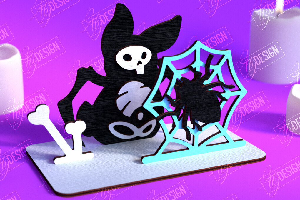 Intra απο ξύλο plywood 3mm-4mm πάχος – Skeleton Animals Shelf Sitter | Αρχείο CNC Δίασταση  20x20 cm INTRAFABR-102240060