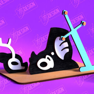 Intra απο ξύλο plywood 3mm-4mm πάχος – Skeleton Animals Shelf Sitter | Αρχείο CNC Δίασταση  20x20 cm INTRAFABR-102240067