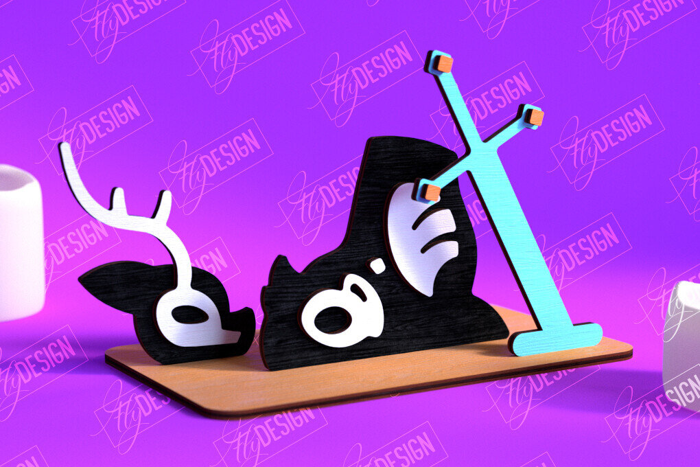 Intra απο ξύλο plywood 3mm-4mm πάχος – Skeleton Animals Shelf Sitter | Αρχείο CNC Δίασταση  20x20 cm INTRAFABR-102240067