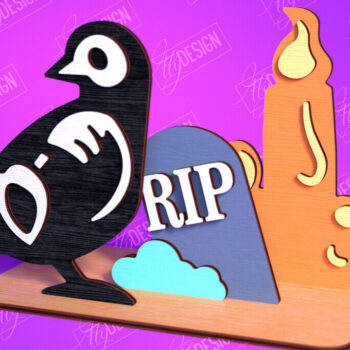 Intra απο ξύλο plywood 3mm-4mm πάχος – Skeleton Animals Shelf Sitter | Αρχείο CNC Δίασταση  20x20 cm INTRAFABR-102240074 - Image 1