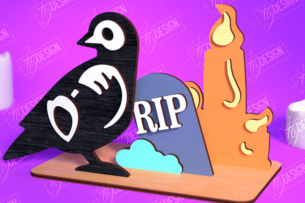 Intra απο ξύλο plywood 3mm-4mm πάχος – Skeleton Animals Shelf Sitter | Αρχείο CNC Δίασταση  20x20 cm INTRAFABR-102240074