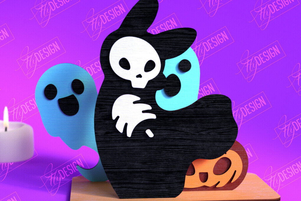 Intra απο ξύλο plywood 3mm-4mm πάχος – Skeleton Animals Shelf Sitter | Αρχείο CNC Δίασταση  20x20 cm INTRAFABR-102240082