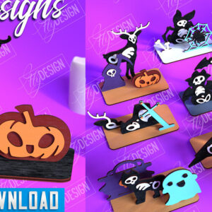 Intra απο ξύλο plywood 3mm-4mm πάχος – Skeleton Animals Shelf Sitters Bundle Δίασταση  20x20 cm INTRAFABR-102240258