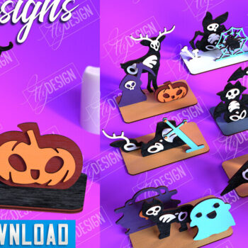 Intra απο ξύλο plywood 3mm-4mm πάχος – Skeleton Animals Shelf Sitters Bundle Δίασταση  20x20 cm INTRAFABR-102240258 - Image 1