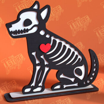 Intra απο ξύλο plywood 3mm-4mm πάχος – Skeleton Dog Shelf Sitter | Αρχείο CNC Δίασταση  20x20 cm INTRAFABR-102240221 - Image 1