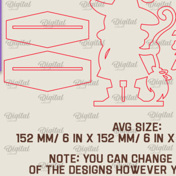 Intra απο ξύλο plywood 3mm-4mm πάχος – Skeleton Shelf Sitters Design Δίασταση  40x30 cm INTRAFABR-105218036 - Image 2