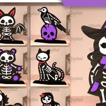 Intra απο ξύλο plywood 3mm-4mm πάχος – Skeleton Shelf Sitters LaserCut Bundle Δίασταση  20x20 cm INTRAFABR-105223811 - Image 1