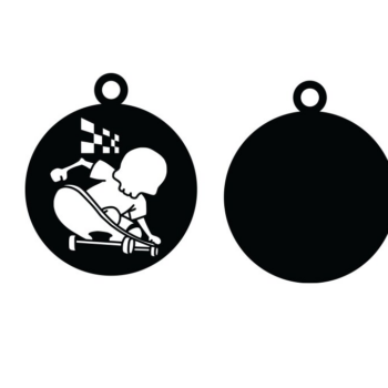 Intra απο ξύλο plywood 3mm-4mm πάχος – Skeletons Skateboard Earring Δίασταση  5x5 cm INTRAFABR-80136346 - Image 2