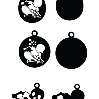 Intra απο ξύλο plywood 3mm-4mm πάχος – Skeletons Skateboard Earring Δίασταση  5x5 cm INTRAFABR-80136346 - Image 5