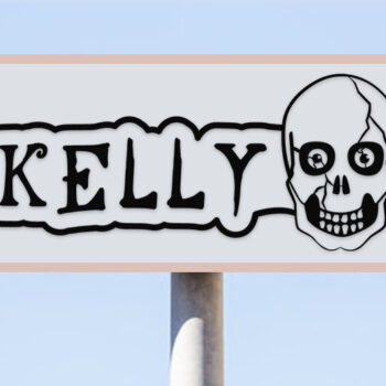 Intra απο ξύλο plywood 3mm-4mm πάχος – Πινακίδα Skelly St Street Δίασταση 20x20 cm INTRAFABR-76906422 - Image 1