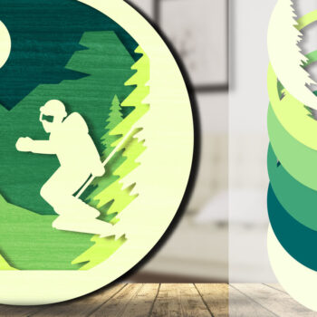 Intra απο ξύλο plywood 3mm-4mm πάχος – Ski 3D Layered Lasercut BNDLE 5 DESIGNS Δίασταση  40x30 cm INTRAFABR-111419487 - Image 6