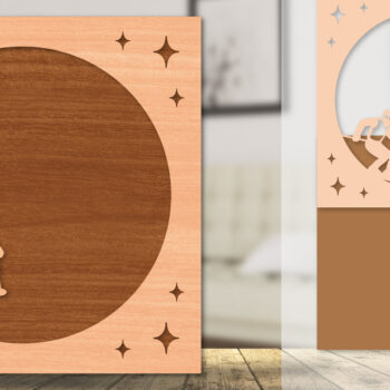 Intra απο ξύλο plywood 3mm-4mm πάχος – Κορνίζα φωτογραφιών με σκι Δίασταση  20x20 cm INTRAFABR-113174231 - Image 1