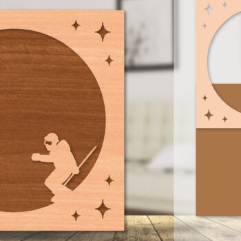 Intra απο ξύλο plywood 3mm-4mm πάχος – Ski Photo Frame BUNDLE Δίασταση  45x45 cm INTRAFABR-113174242 - Image 2