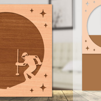 Intra απο ξύλο plywood 3mm-4mm πάχος – Ski Photo Frame BUNDLE Δίασταση  45x45 cm INTRAFABR-113174242 - Image 5