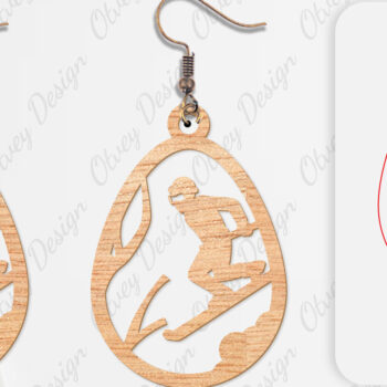 Intra απο ξύλο plywood 3mm-4mm πάχος – Σκουλαρίκια Ski Scene Lasercut Δίασταση 5x5 cm INTRAFABR-112077655 - Image 5