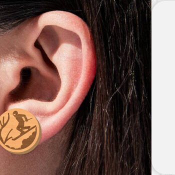 Intra απο ξύλο plywood 3mm-4mm πάχος – Σκουλαρίκια Ski Scene Lasercut Δίασταση  5x5 cm INTRAFABR-112077516 - Image 5