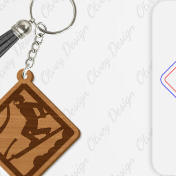 Intra απο ξύλο plywood 3mm-4mm πάχος – Ski Scene Keychain Lasercut Δίασταση  5x5 cm INTRAFABR-112080545 - Image 5