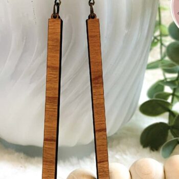 Intra απο ξύλο plywood 3mm-4mm πάχος – Skinny Bars Σκουλαρίκια Laser Δίασταση  5x5 cm INTRAFABR-74148418 - Image 3