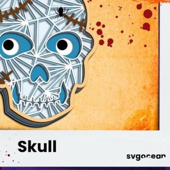 Intra απο ξύλο plywood 3mm-4mm πάχος – Skull 3D Δίασταση 20x20 cm INTRAFABR-36603704 - Image 1