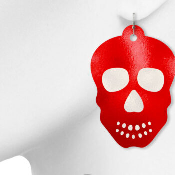 Intra απο ξύλο plywood 3mm-4mm πάχος – Skull Earrings, Sugar Skull Jewelry Δίασταση  5x5 cm INTRAFABR-8159153 - Image 4