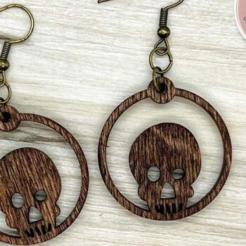 Intra απο ξύλο plywood 3mm-4mm πάχος – Σκουλαρίκια λέιζερ κρανίου Δίασταση 5x5 cm INTRAFABR-74147201 - Image 3