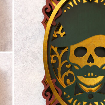 Intra απο ξύλο plywood 3mm-4mm πάχος – Skull Portrait 3D Layered Δίασταση 20x20 cm INTRAFABR-16234861 - Image 5