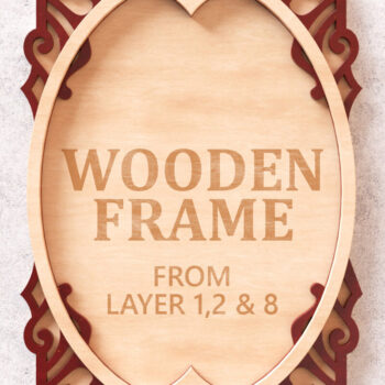 Intra απο ξύλο plywood 3mm-4mm πάχος – Skull Portrait 3D Layered Δίασταση 20x20 cm INTRAFABR-16234861 - Image 8